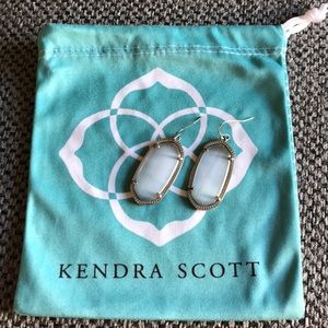 Kendra Scott “Elle” earrings in Grey/Silver.